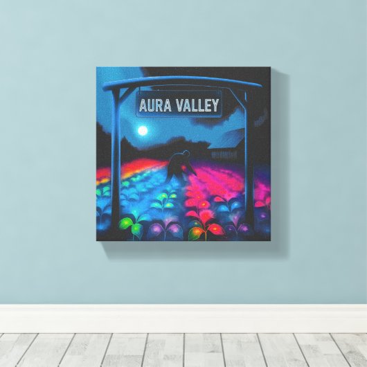 Aura Farming kleurrijke vallei Canvas Afdruk (Insitu (Houten vloer))