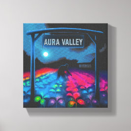 Aura Farming kleurrijke vallei Canvas Afdruk