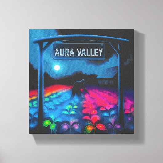 Aura Farming kleurrijke vallei Canvas Afdruk (Voorkant)