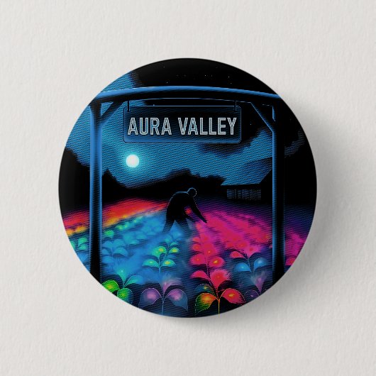 Aura Farming Kleurrijke Valley Button (Voorkant)