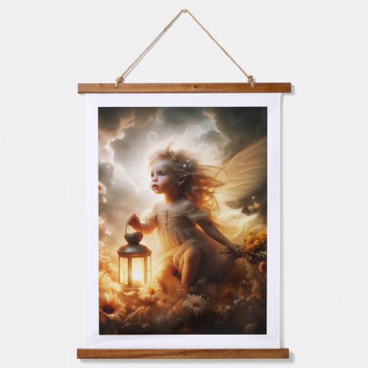 "Aura" Fine Art Baby Sky Fairy Hangend Wandkleed (Voorkant)