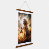 "Aura" Fine Art Baby Sky Fairy Hangend Wandkleed (Gebogen)