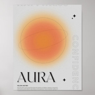 Aura geel en rood poster