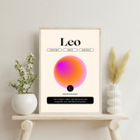 Aura Gradient Leo Zodiac Teken Manifestatie Kunst