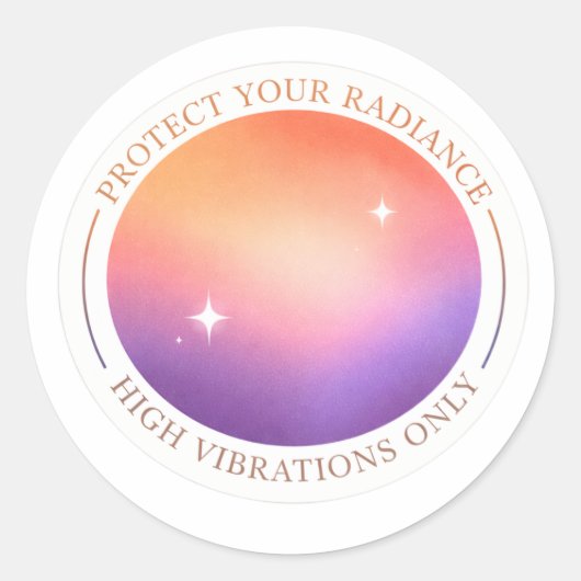 Aura Gradient Sticker - Protect Your Radiance Suns (Voorkant)