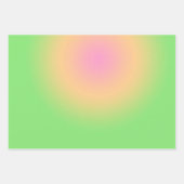  Aura Green Yellow Pink gradient Ombre Gift Inpakpapier Vel (Voorkant 3)