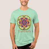Aura Namaste Kaleidoscoop Tri-Blend Shirt (Voorkant)