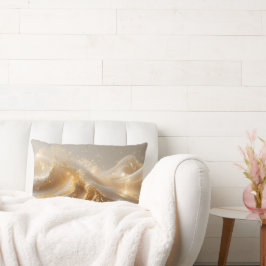 Aura of Gold – Elegant White & Gold Abstract Throw Kussen