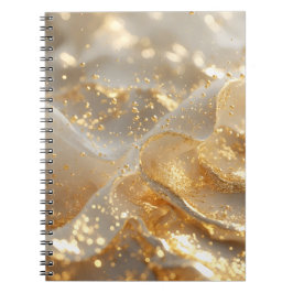 Aura of Gold – White & Gold Luxury Journal Noteboo Notitieboek