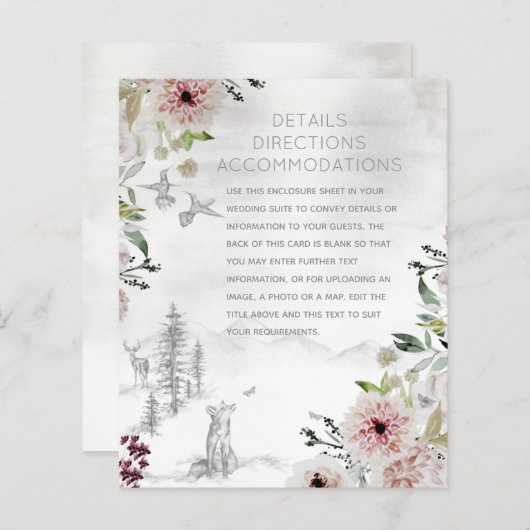 Aura of Natuur Wedding Details Accommodations (Voorkant / Achterkant)