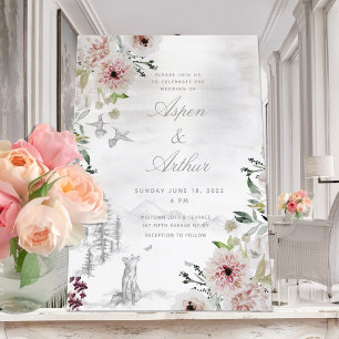 Aura of Natuur Wedding Invitation Suite Kaart