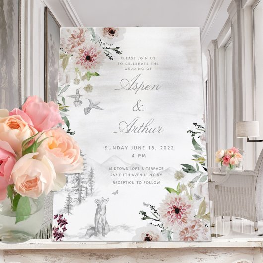 Aura of Natuur Wedding Invitation Suite Kaart