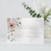 Aura of Natuur Wedding No Meal Choice RSVP Card (Staand voorkant)