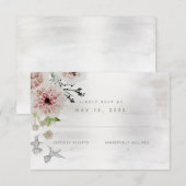 Aura of Natuur Wedding No Meal Choice RSVP Card (Voorkant / Achterkant)