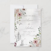 Aura of Natuur Wedding Save the Date Card (Voorkant)