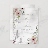 Aura of Natuur Wedding Save the Date Card (Voorkant / Achterkant)