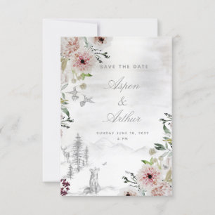 Aura of Natuur Wedding Save the Date Card