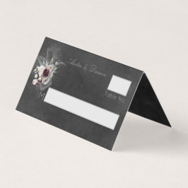 Aura of Night Wedding Guest Table Seating Card Kaart