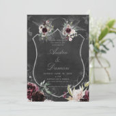 Aura of Night Wedding Invitation Suite Kaart (Staand voorkant)