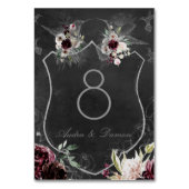Aura of Night Wedding Table Number Card Kaart (Achterkant)