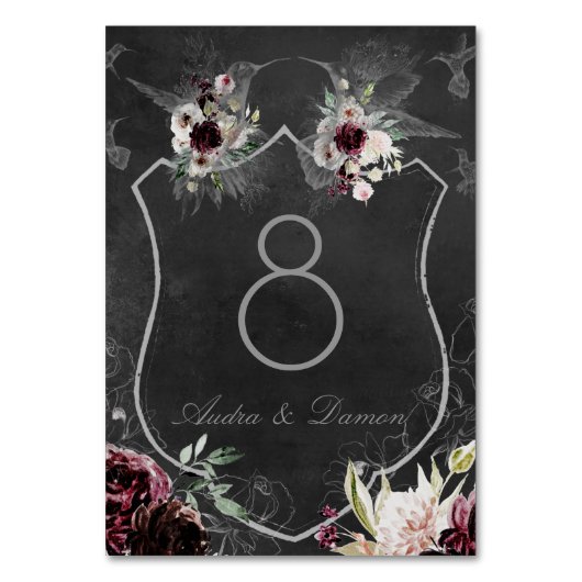Aura of Night Wedding Table Number Card Kaart (Voorkant)