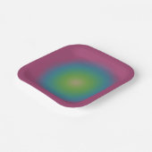  Aura Paars Green Ivory Gradient Ombre Papieren Bordje (Gebogen)