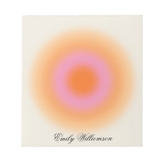 Aura Pastel Ombré Notitieblok, speciaal gepersonal Notitieblok (Voorkant)