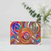 Aura Reinigingscirkels - Reiki Meditatie Mandala 7 Briefkaart (Staand voorkant)