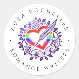AURA Rochester Rainbow Heart Sticker