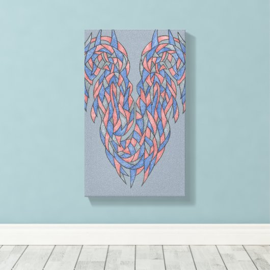 Aura Shift – Soft Gradient Abstract Canvas (Insitu (Houten vloer))