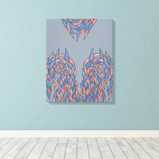 Aura Shift – Zachte Verlopende Abstracte Canvas Afdruk (Insitu (Houten vloer))