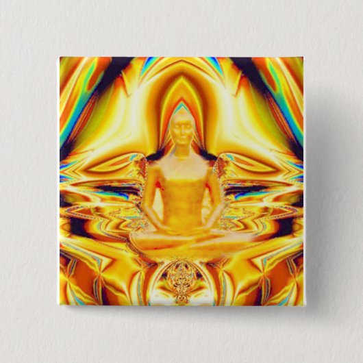 Aura, sterkte en Meditation_ Vierkante Button 5,1 Cm (Voorkant)