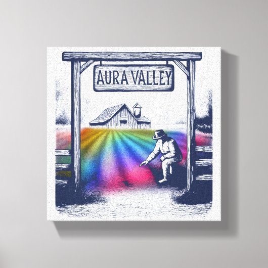 Aura Valley-Boerderij Canvas Afdruk (Voorkant)