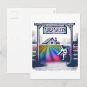 Aura Valley-Boerderij Feestdagenkaart (Voorkant / Achterkant)