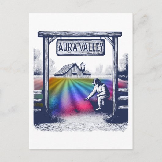 Aura Valley-Boerderij Feestdagenkaart (Voorkant)