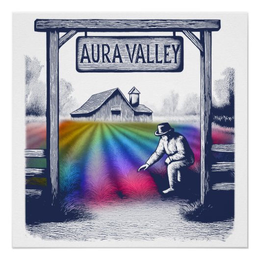 Aura Valley-Boerderij Perfect Poster (Voorkant)