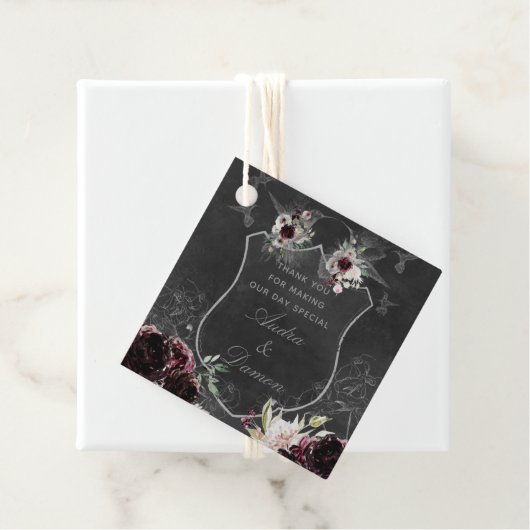 Aura van de nacht bruiloft gunst Gift Square Label (In situ)