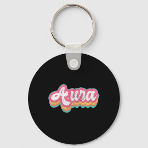 Aura Voornaam Meisje Vintage 70s 80s Gepersonalise Sleutelhanger