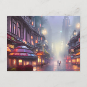 Auracore Fantasy Cityscape Digital Art Briefkaart