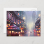 Auracore Fantasy Cityscape Digital Art Briefkaart (Voorkant / Achterkant)