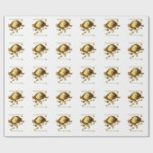 AURALUXY™ Gouden Schildpad – Vermogensmentaliteit Cadeaupapier (Vlak)