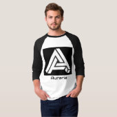 Auraria Heren Baseballshirt T-shirt (Voorkant volledig)