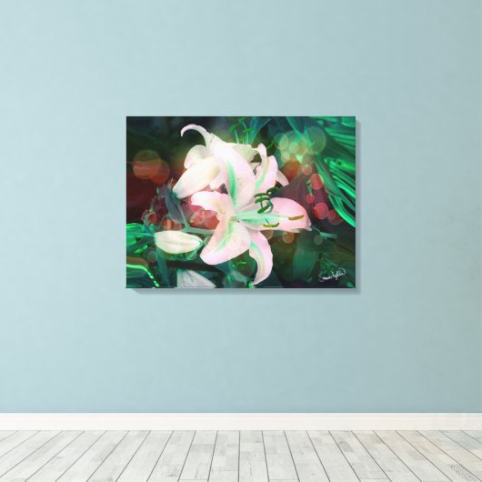 Auras Dansen met de Lelies Canvas Afdruk (Insitu (Houten vloer))