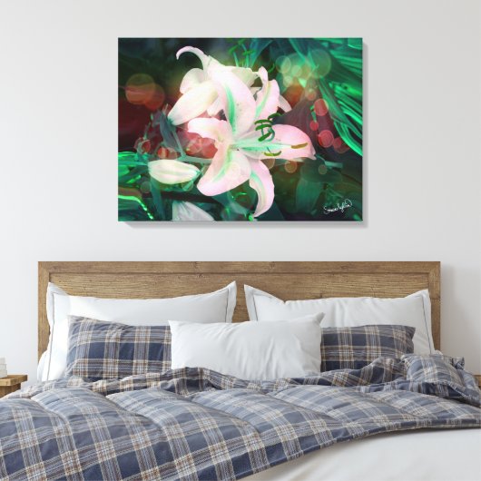 Auras Dansen met de Lelies Canvas Afdruk (Insitu (Slaapkamer))