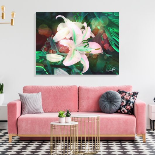 Auras Dansen met de Lelies Canvas Afdruk (Insitu (Woonkamer))