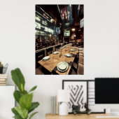Aurea Lux Restaurant | AI Art Poster (Thuiskantoor)