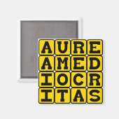 Aurea Mediocritas, Gulden Middelmaat Magneet (Voorkant / Achterkant)