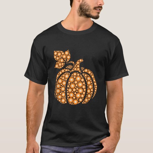 Aureate Herfst Autumn Polka Dot Pumpkin Internatio T-shirt (Voorkant)
