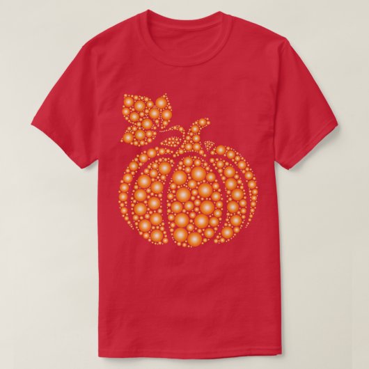 Aureate Herfst Autumn Polka Dot Pumpkin Internatio T-shirt (Design voorkant)