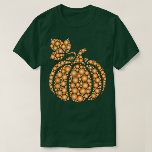 Aureate Herfst Autumn Polka Dot Pumpkin Internatio T-shirt (Design voorkant)